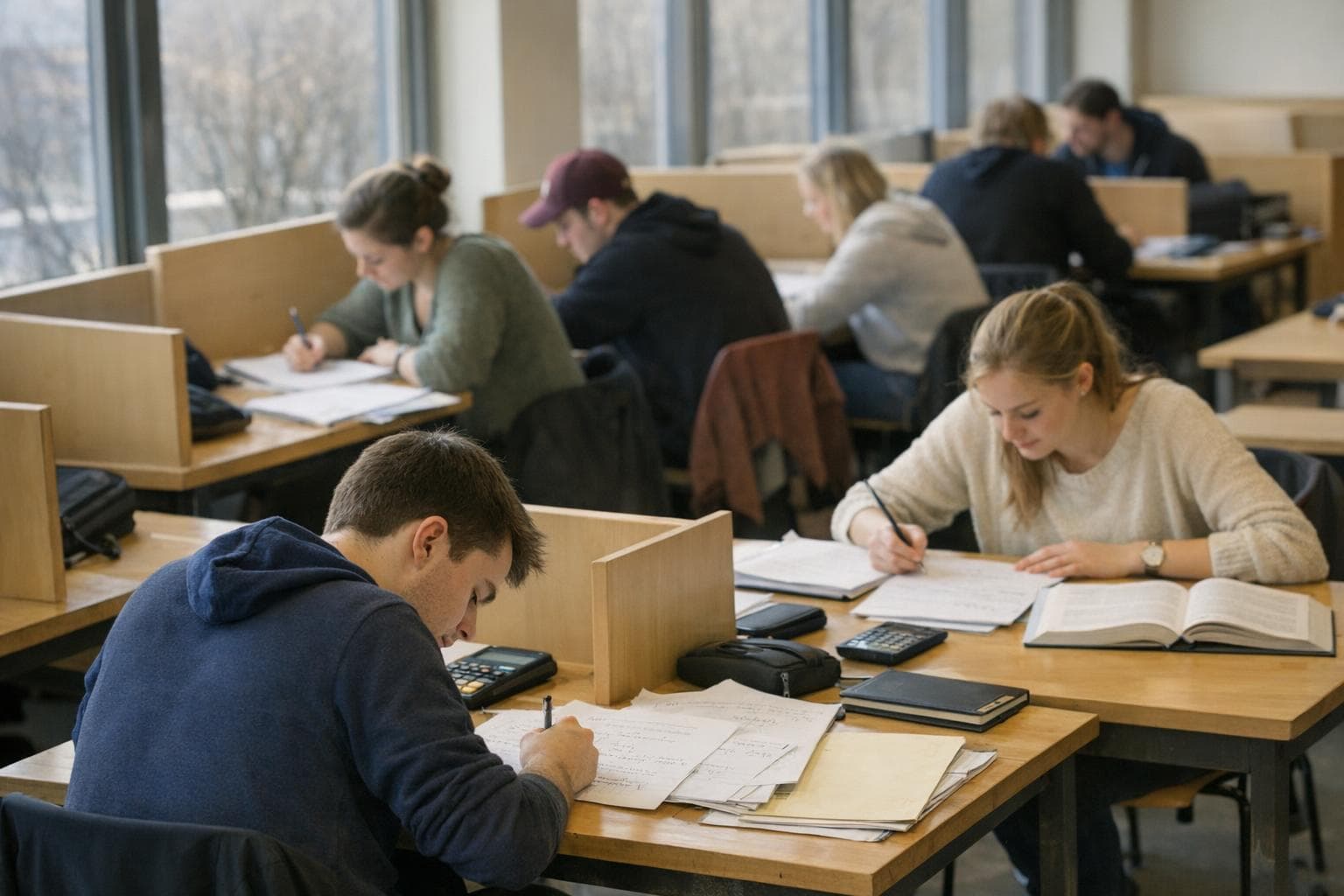 Studenter i en lesesal ved et norsk universitet